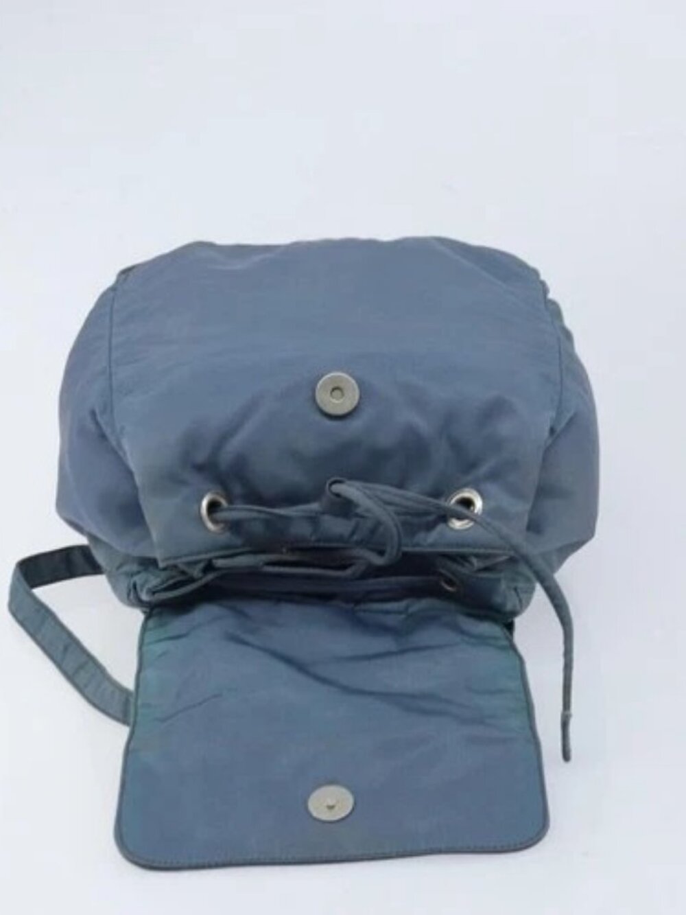 PRADA Backpack Nylon Baby Blue Silver Auth ti3674 - Picture 8 of 16